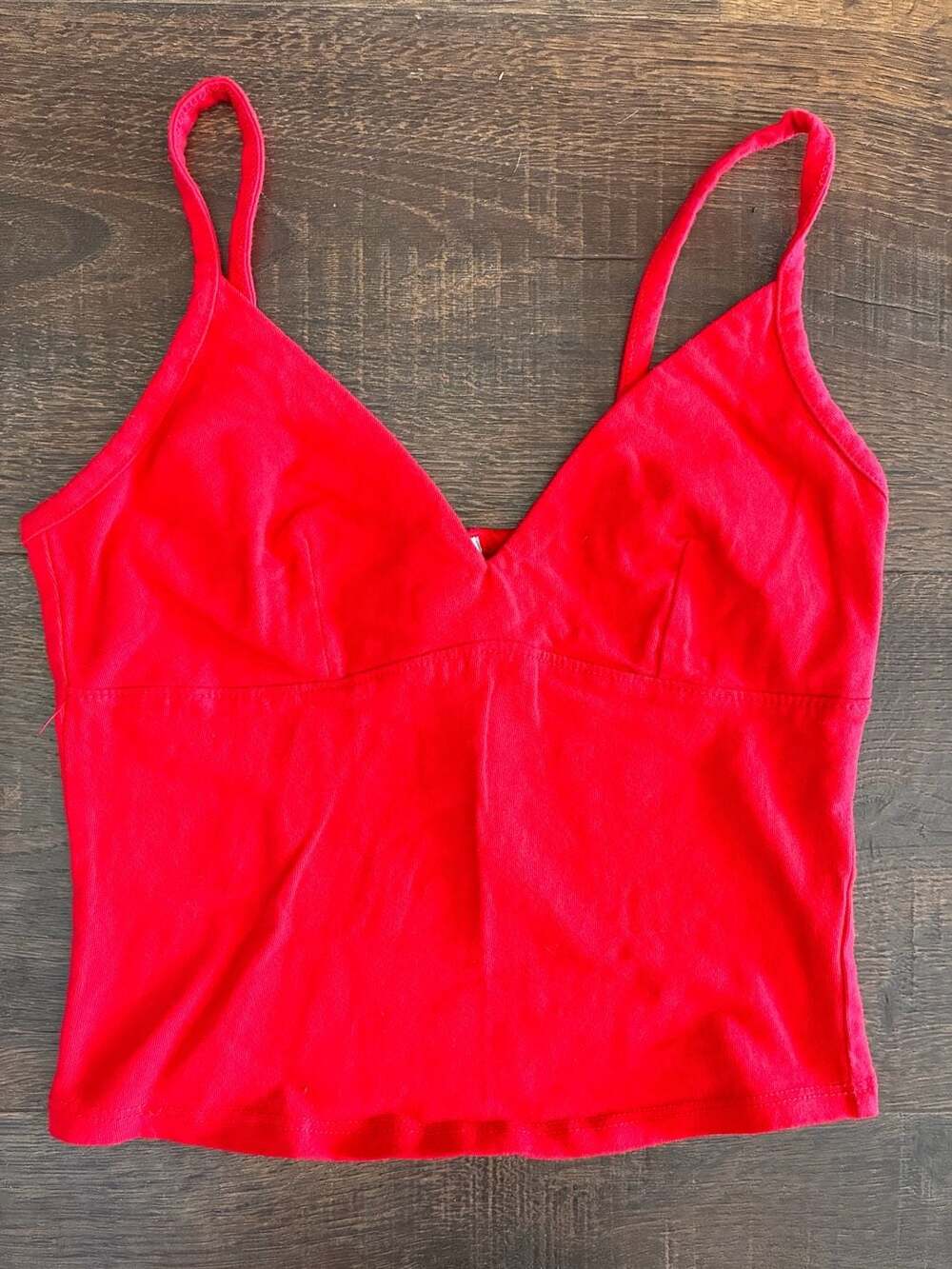 Tilly's Red Spaghetti Strap V-Neck Cami Top